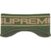 Supreme Contrast Logo Headband - Olive (front)