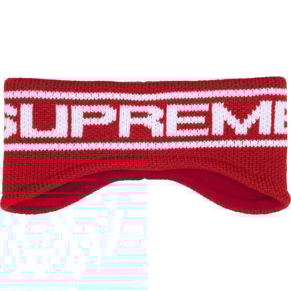 Supreme Contrast Logo Headband - Red (front)