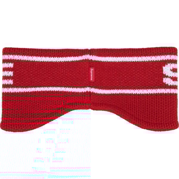 Supreme Contrast Logo Headband - Red (front)