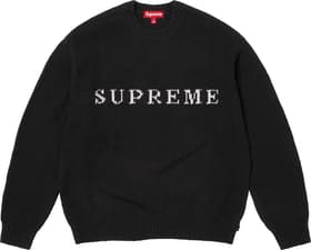 Supreme Contrast Logo Sweater Black