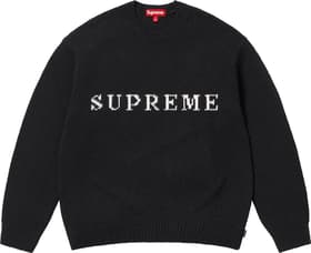 Supreme Contrast Logo Sweater Black