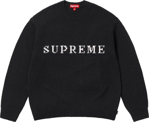 Supreme Contrast Logo Sweater - Black (front)