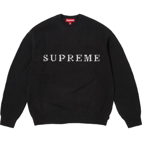 Supreme Contrast Logo Sweater - Black (front)