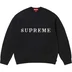 Supreme Contrast Logo Sweater - Black (front)
