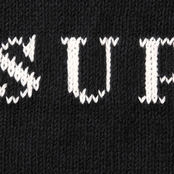 Supreme Contrast Logo Sweater - Black (front)