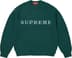 Supreme Contrast Logo Sweater - Pine (front)