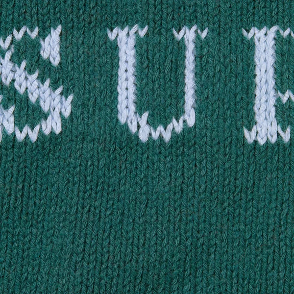 Supreme Contrast Logo Sweater - Pine (front)
