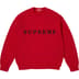 Supreme Contrast Logo Sweater - Red (front)