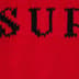 Supreme Contrast Logo Sweater - Red (front)