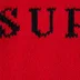 Supreme Contrast Logo Sweater - Red (front)