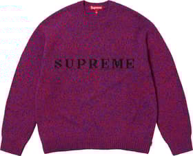 Supreme Contrast Logo Sweater Red Mélange