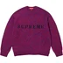 Supreme Contrast Logo Sweater - Red Mélange (front)