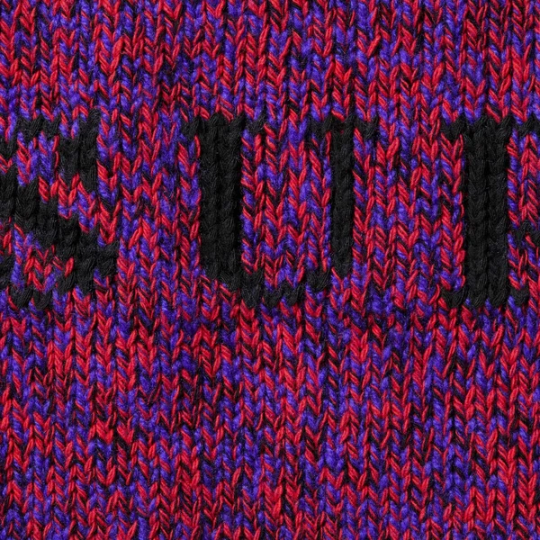 Supreme Contrast Logo Sweater - Red Mélange (front)