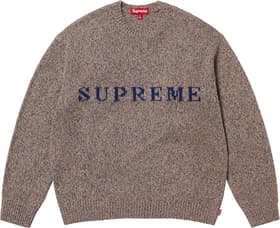 Supreme Contrast Logo Sweater Taupe Mélange