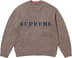 Supreme Contrast Logo Sweater - Taupe Mélange (front)