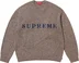 Supreme Contrast Logo Sweater - Taupe Mélange (front)