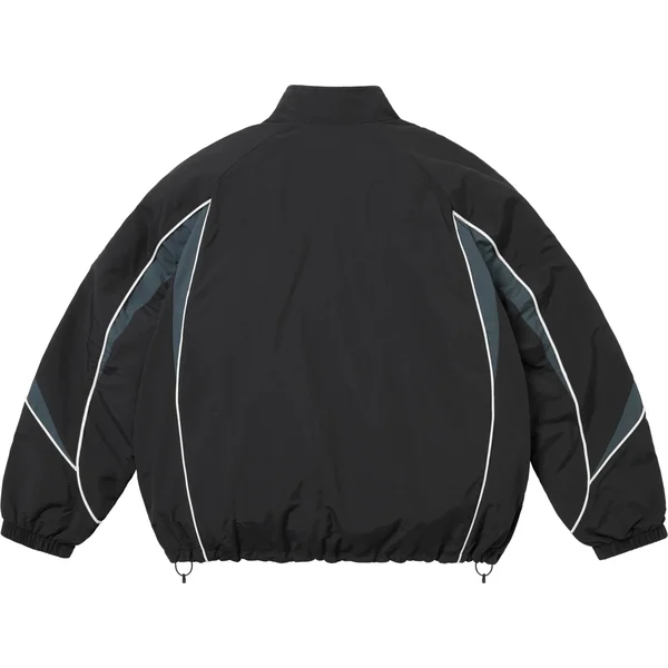 Supreme Contrast Piping Track Jacket - Black (front)