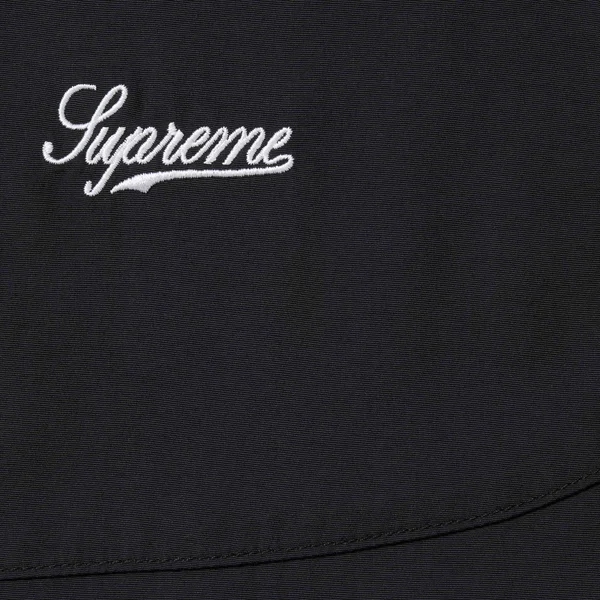Supreme Contrast Piping Track Jacket - Black (front)