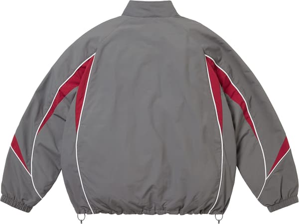 Supreme Contrast Piping Track Jacket - Grey (front)