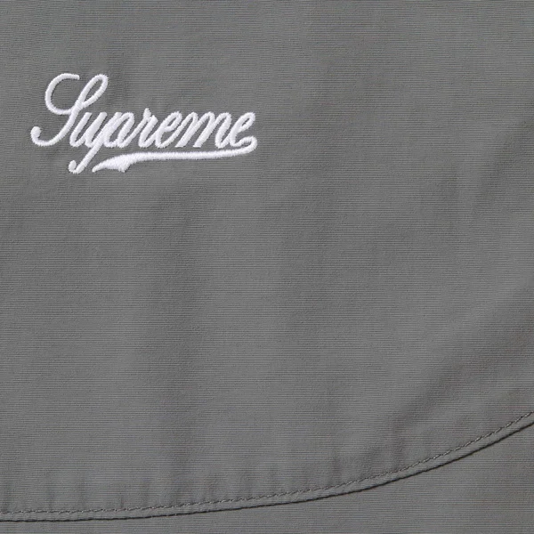 Supreme Contrast Piping Track Jacket - Grey (front)