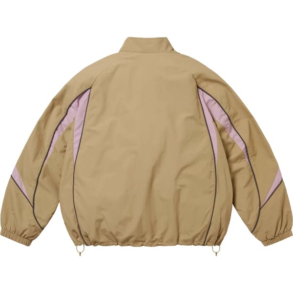 Supreme Contrast Piping Track Jacket - Tan (front)