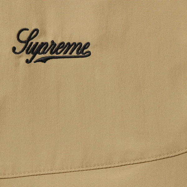 Supreme Contrast Piping Track Jacket - Tan (front)