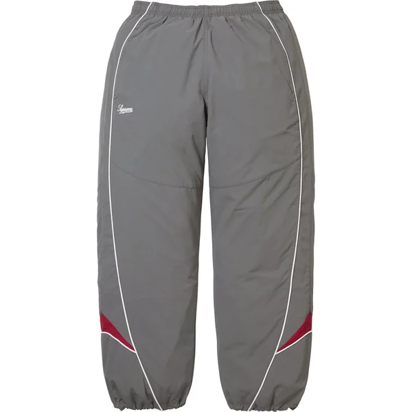 Supreme Contrast Piping Track Pant - Grey (front)