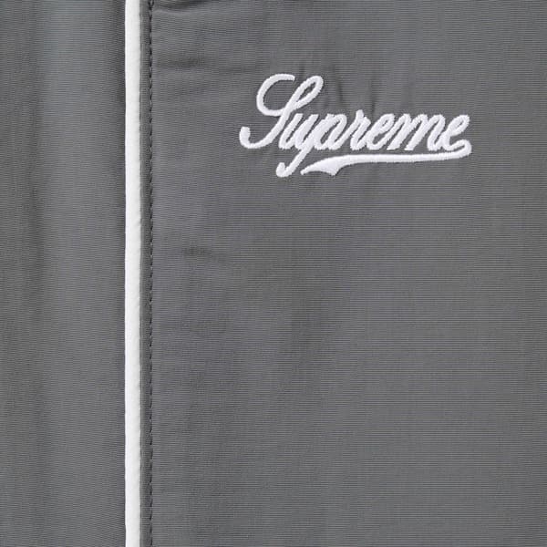 Supreme Contrast Piping Track Pant - Grey (front)