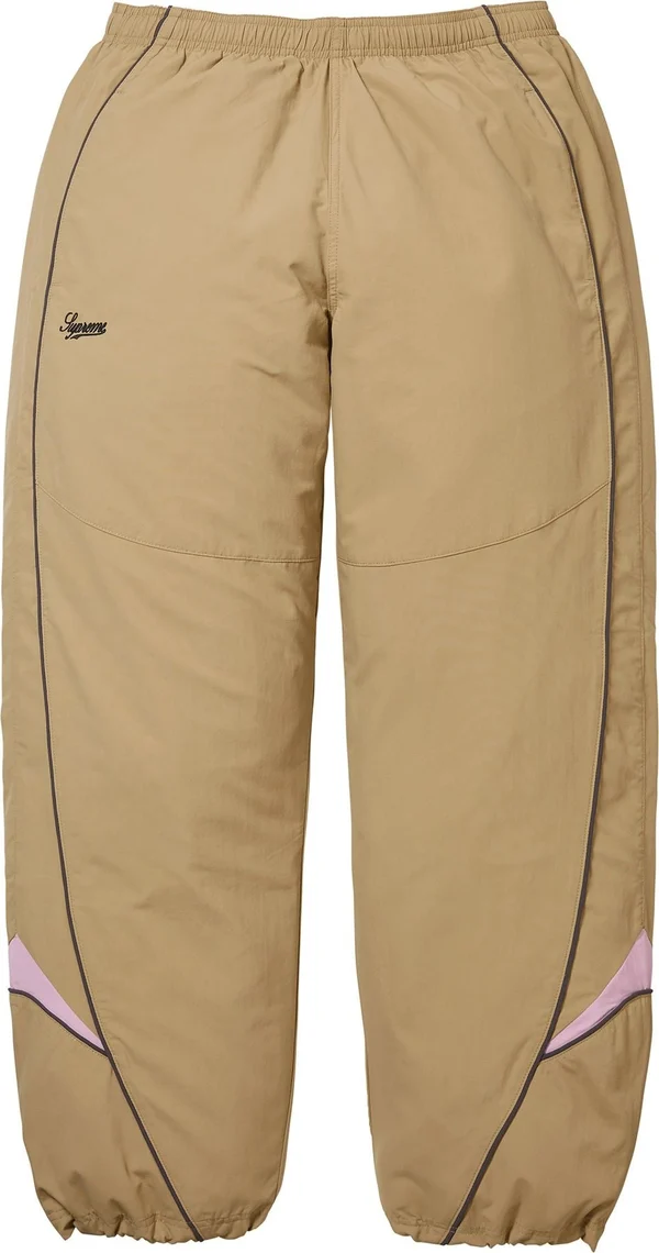 Supreme Contrast Piping Track Pant - Tan (front)