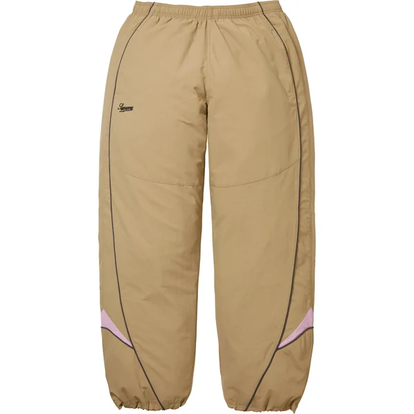 Supreme Contrast Piping Track Pant - Tan (front)
