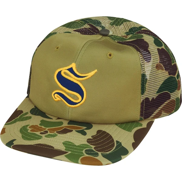 Supreme Contrast S Mesh Back 6-Panel - Olive Camo (front)