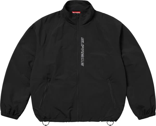 Supreme Contrast Zip Track Jacket - Black (front)