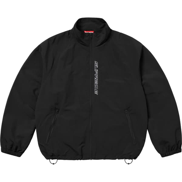 Supreme Contrast Zip Track Jacket - Black (front)