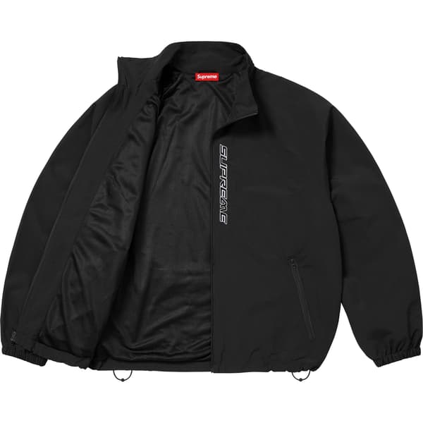 Supreme Contrast Zip Track Jacket - Black (front)
