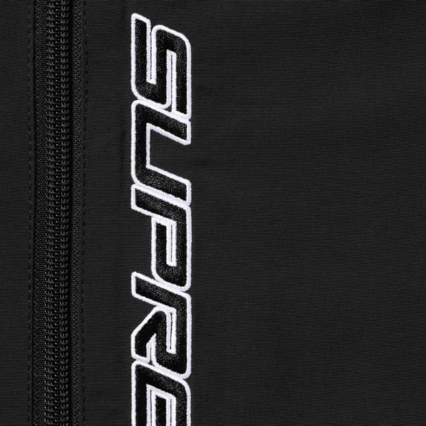 Supreme Contrast Zip Track Jacket - Black (front)