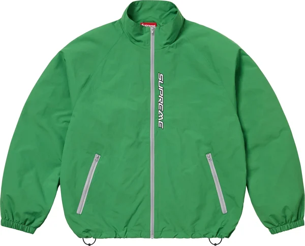 Supreme Contrast Zip Track Jacket - Green (front)