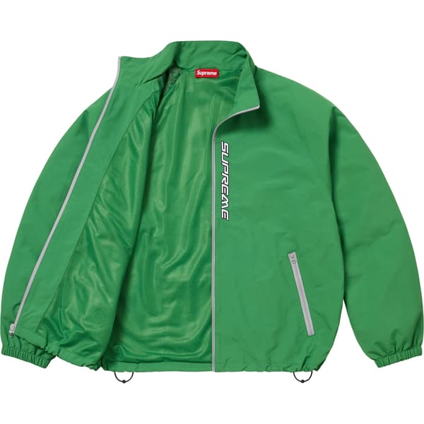 Supreme Contrast Zip Track Jacket - Green (front)