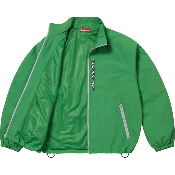 Supreme Contrast Zip Track Jacket - Green (front)