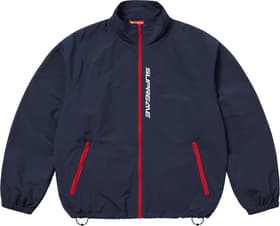 Supreme Contrast Zip Track Jacket Navy