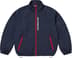 Supreme Contrast Zip Track Jacket - Navy (front)