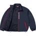 Supreme Contrast Zip Track Jacket - Navy (front)