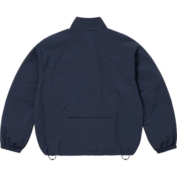 Supreme Contrast Zip Track Jacket - Navy (front)