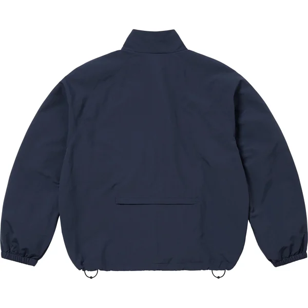 Supreme Contrast Zip Track Jacket - Navy (front)