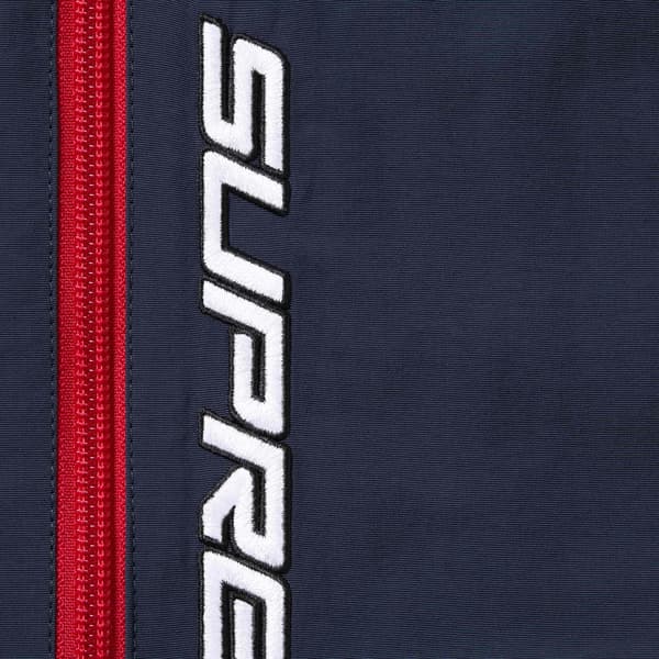 Supreme Contrast Zip Track Jacket - Navy (front)