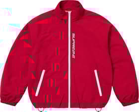 Supreme Contrast Zip Track Jacket Red