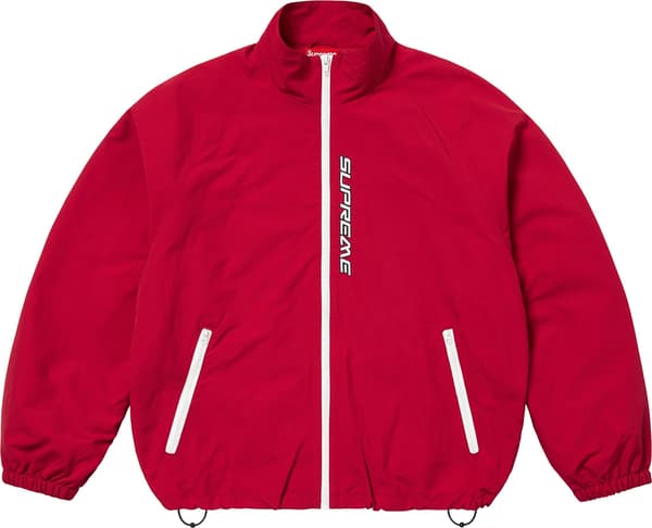 Supreme Contrast Zip Track Jacket - Red (front)