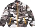 Supreme Contrast Zip Track Jacket - Snow Camo (front)