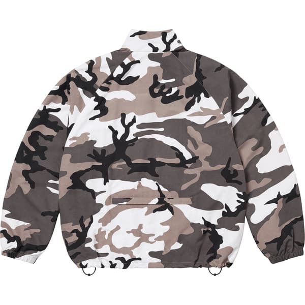 Supreme Contrast Zip Track Jacket - Snow Camo (front)