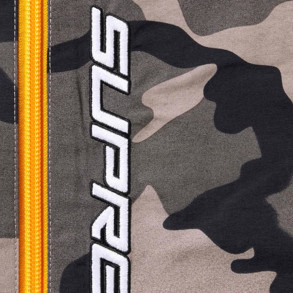 Supreme Contrast Zip Track Jacket - Snow Camo (front)