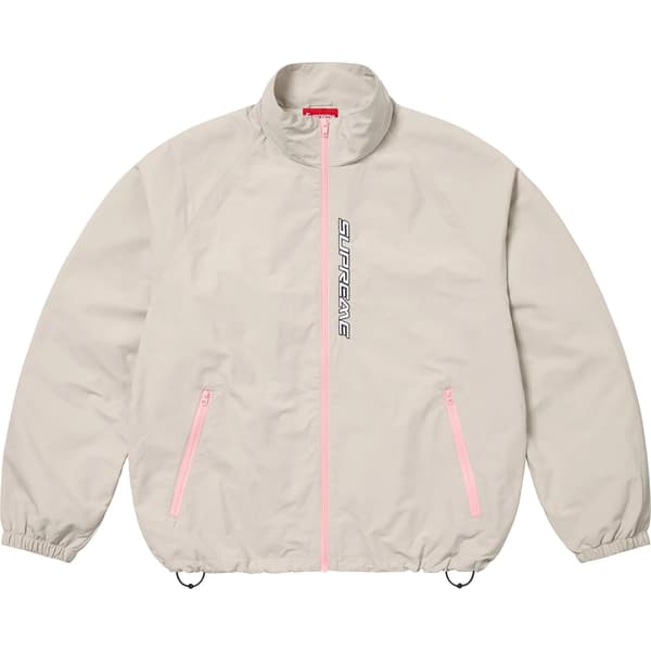 Supreme Contrast Zip Track Jacket - Tan (front)